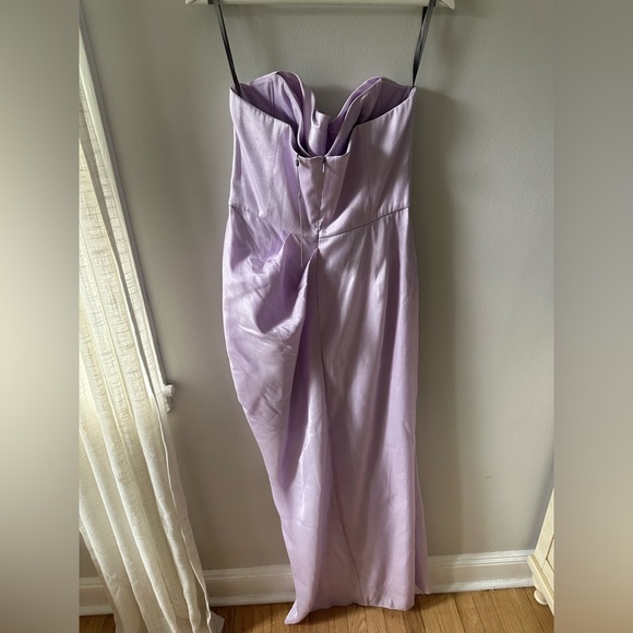 Lela Rose Draped Satin-Crepe Strapless Gown - Picture 5 of 10